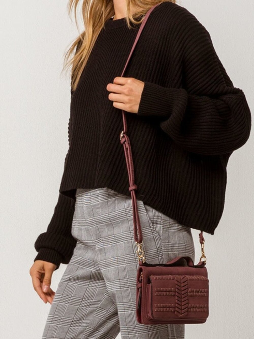 Free People Peyton Whipstitch Wallet Crossbody Bag